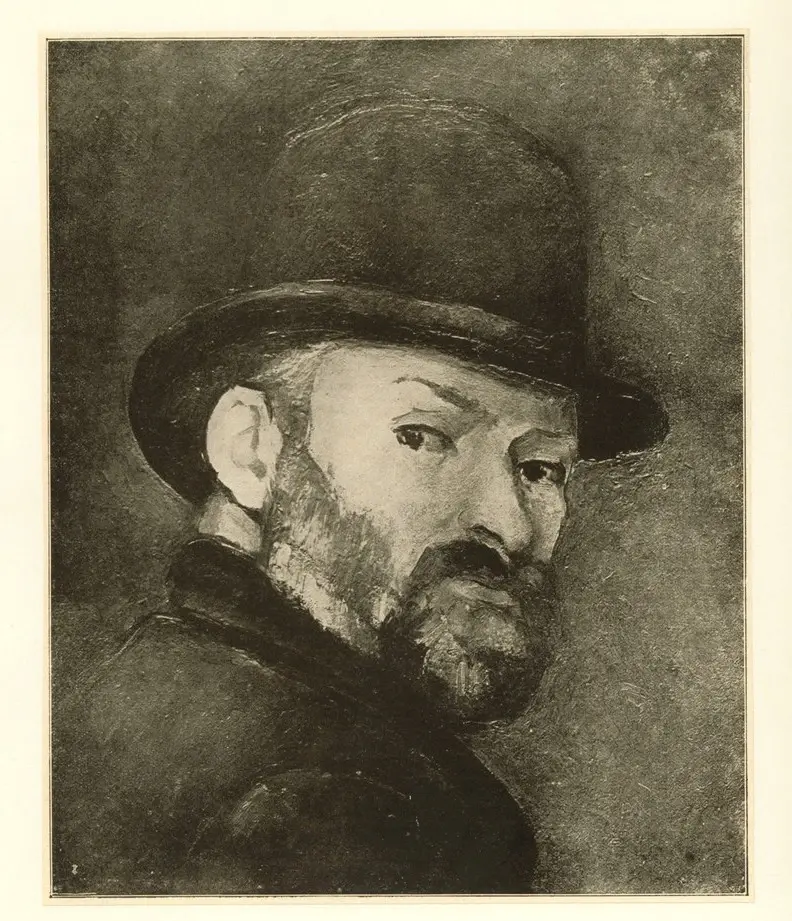 Anonimo , Cezanne, Paul - sec. XIX - Autoritratto con bombetta , fronte