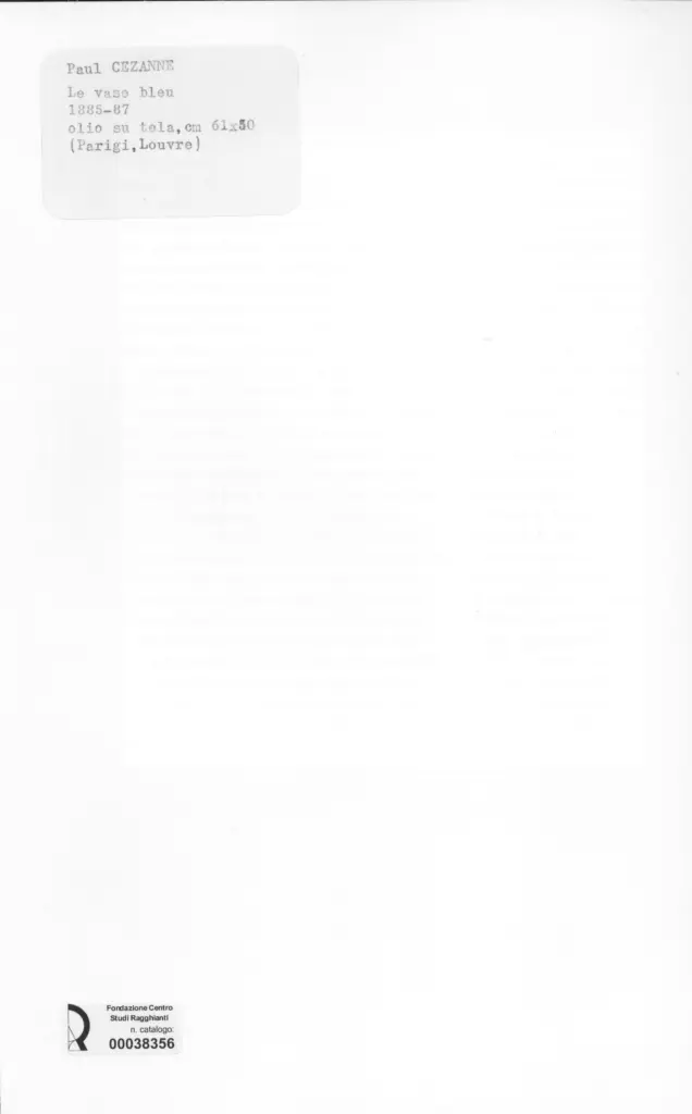 Anonimo , Cezanne, Paul - sec. XIX - Le vase bleu , retro