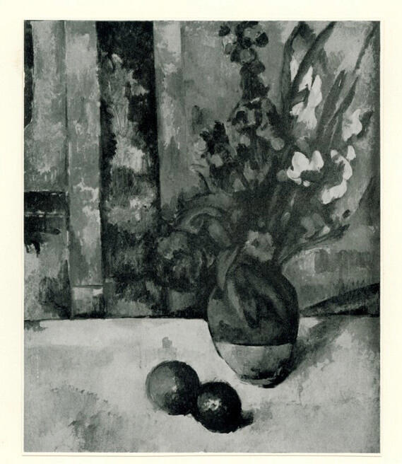Anonimo , Cezanne, Paul - sec. XIX - Vase of flowers and two apples , fronte