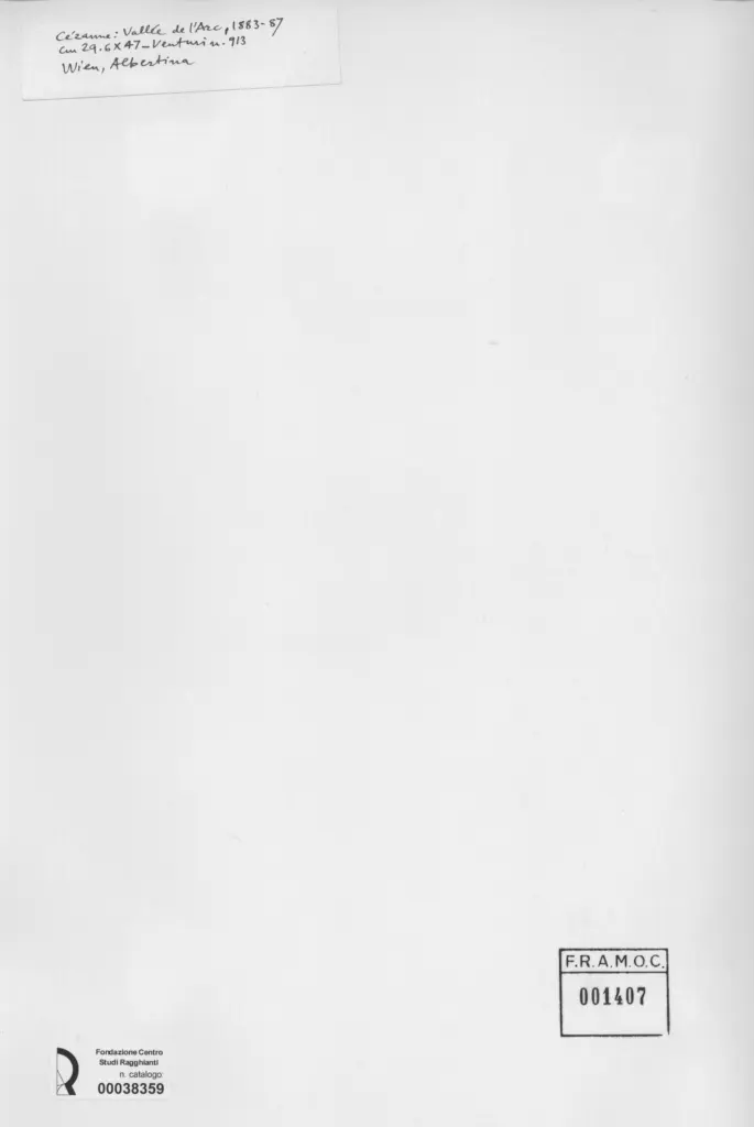 Anonimo , Cezanne, Paul - sec. XIX - Vall&eacute;e de l'Arc , retro