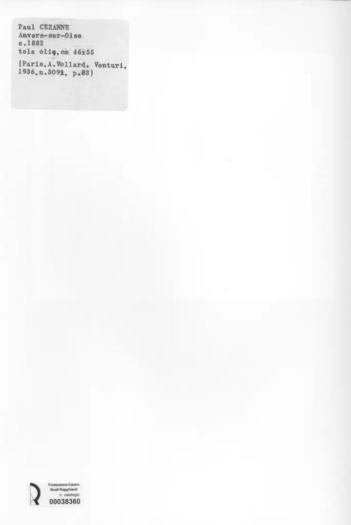 Anonimo , Cezanne, Paul - sec. XIX - Anvers sur Oise , retro