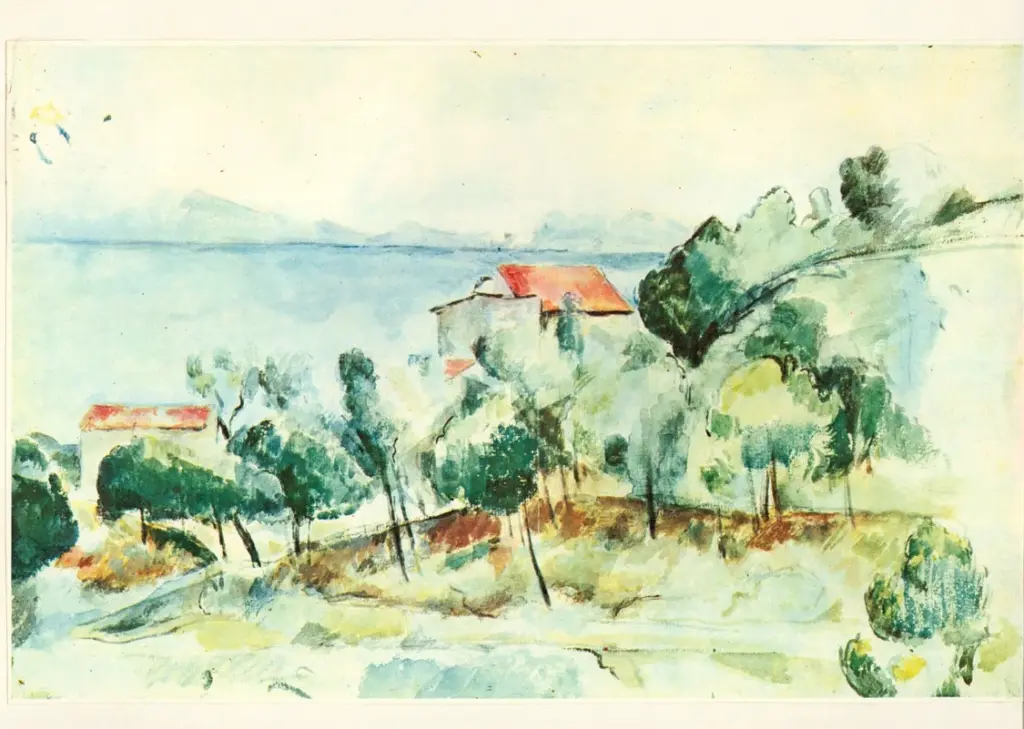 Anonimo , Cezanne, Paul - sec. XIX - La montagne Marseillevoyre et l'ile Mair , fronte