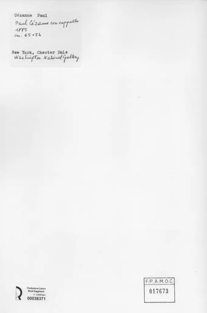 Anonimo , Cezanne, Paul - sec. XIX - Paul C&eacute;zanne con cappello , retro