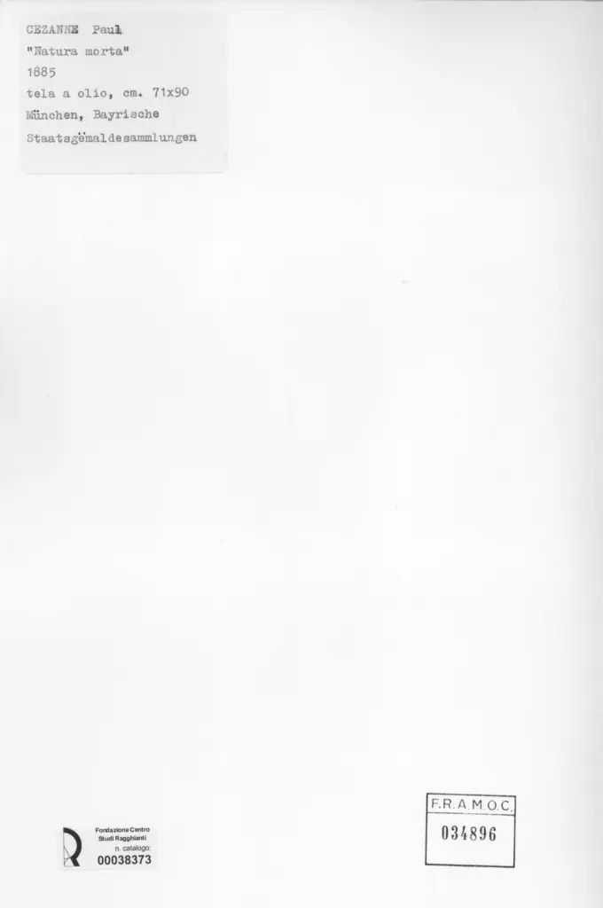 Anonimo , Cezanne, Paul - sec. XIX - Natura morta , retro
