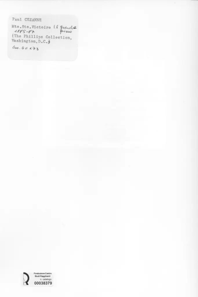 Anonimo , Cezanne, Paul - sec. XIX - Mte Ste. Victoire , retro