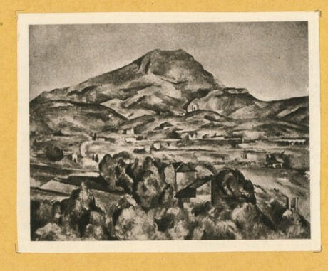 Anonimo , Cezanne, Paul - sec. XX - La montagna di Saint-Victoire da sud-ovest , fronte