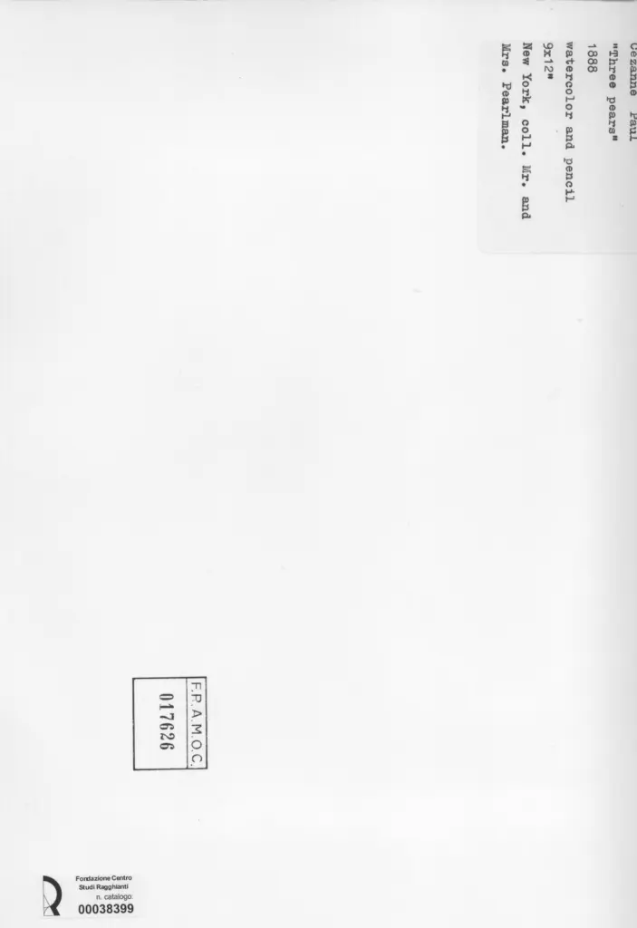 Anonimo , Cezanne, Paul - sec. XIX - Three pears , retro