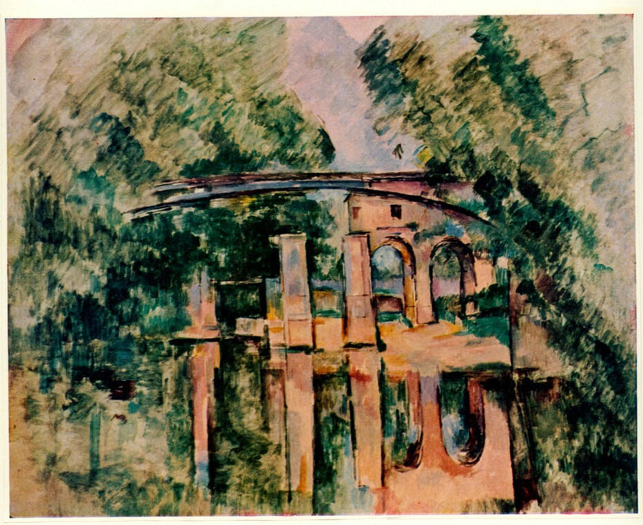 Anonimo , Cezanne, Paul - sec. XIX - Acquadukt bei L'Ecluse , fronte