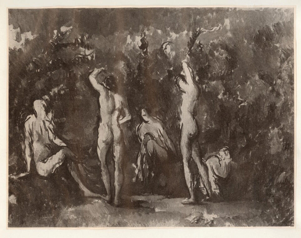 Anonimo , Cézanne, Paul - sec. XIX - Sketch for a series of male bathers , fronte