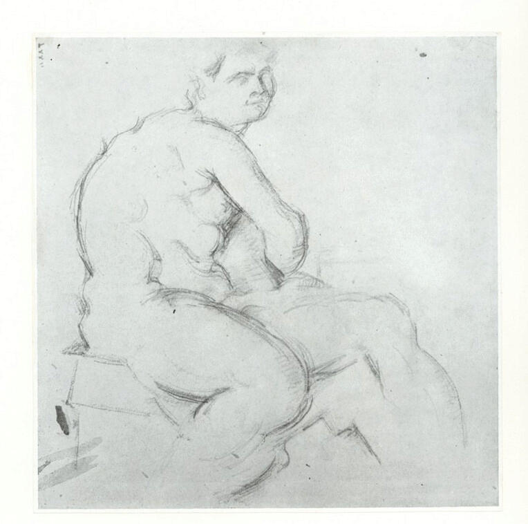 Cezanne, Paul , Copie d'apres l'Hercule de Puget