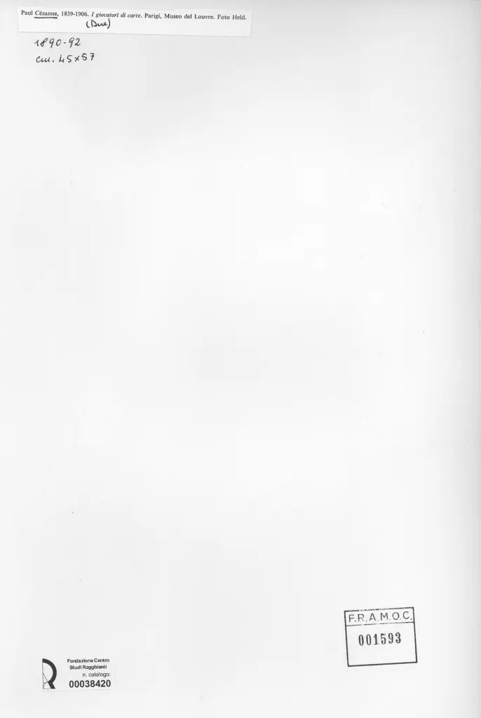 Held , C&eacute;zanne, Paul - sec. XIX - I giocatori di carte , retro