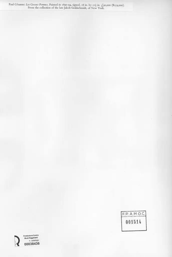 Anonimo , C&eacute;zanne, Paul - sec. XIX - Les Grosses Pommes , retro
