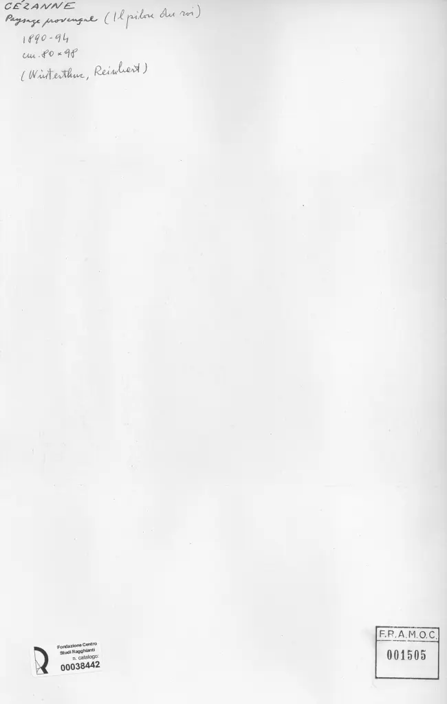 Anonimo , C&eacute;zanne, Paul - sec. XIX - Paysage proven&ccedil;al (il pilon du roi) , retro