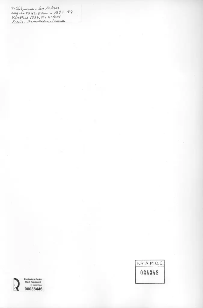 Anonimo , C&eacute;zanne, Paul - sec. XIX - Les Arbres , retro