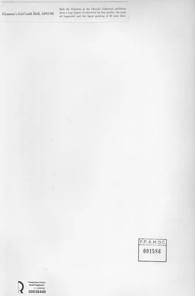 Anonimo , C&eacute;zanne, Paul - sec. XIX - Girl with Doll , retro