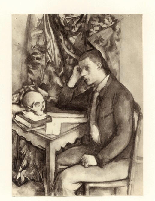 Anonimo , Cézanne, Paul - sec. XIX - Le jeune homme a la tête de mort , fronte
