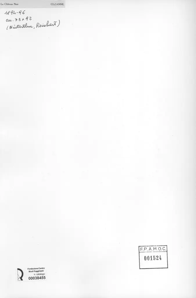 Anonimo , C&eacute;zanne, Paul - sec. XIX - Le Ch&acirc;teau Noir , retro