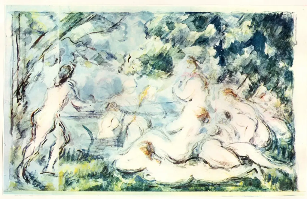 Anonimo , C&eacute;zanne, Paul - sec. XIX - Baigneuses , fronte