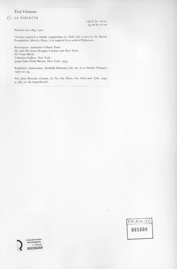 Anonimo , C&eacute;zanne, Paul sec. XIX; , retro