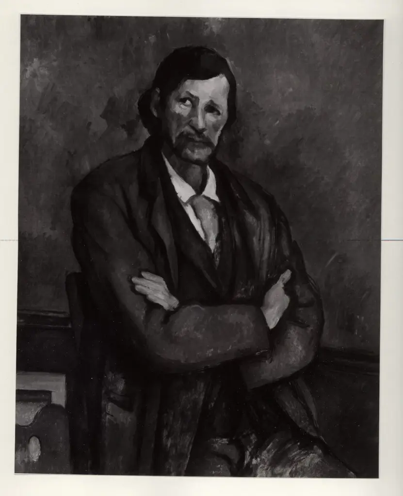 Anonimo , C&eacute;zanne, Paul - sec. XIX - The clock maker (man with folded arms) , fronte