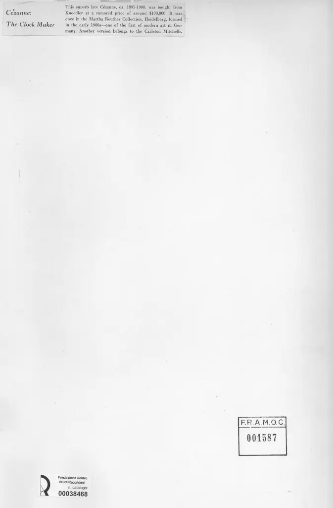 Anonimo , C&eacute;zanne, Paul - sec. XIX , retro