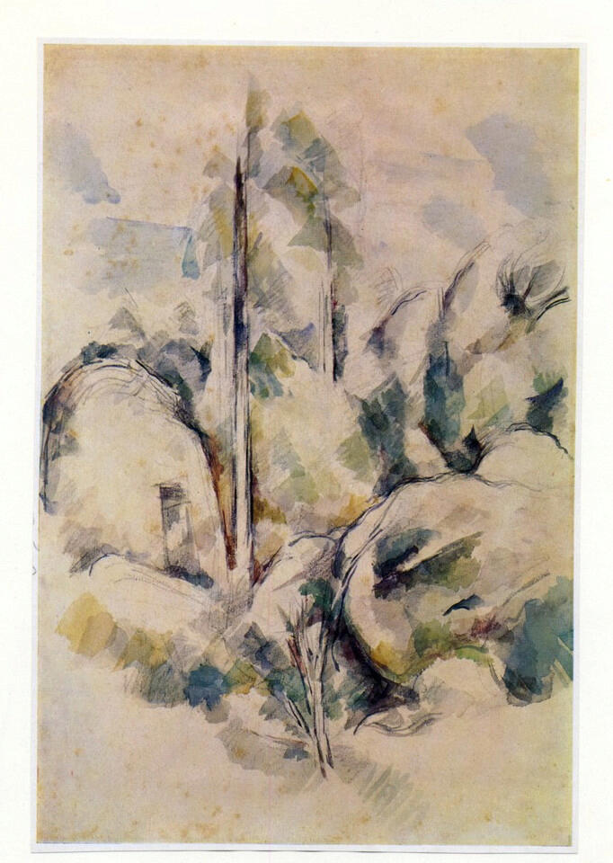 Anonimo , Cézanne, Paul - sec. XIX - La hutte dans les bois , fronte
