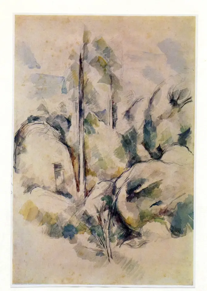 Anonimo , C&eacute;zanne, Paul - sec. XIX - La hutte dans les bois , fronte