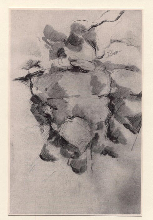 Anonimo , Cézanne, Paul - sec. XIX - Rocks at Bibémus , fronte