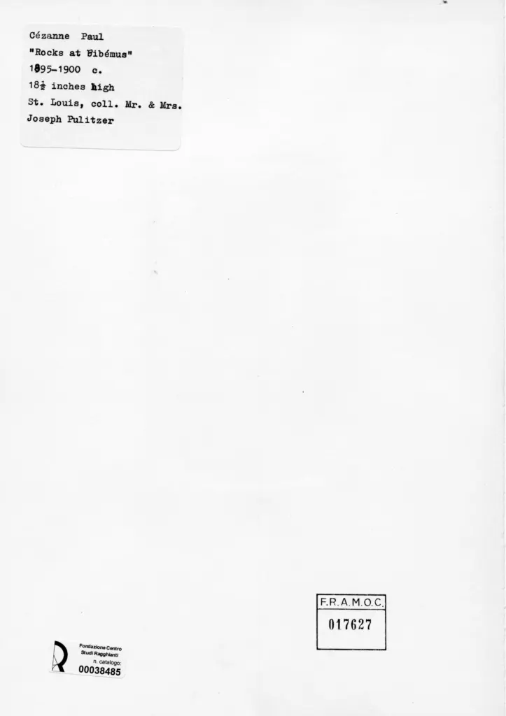 Anonimo , C&eacute;zanne, Paul - sec. XIX - Rocks at Bib&eacute;mus , retro