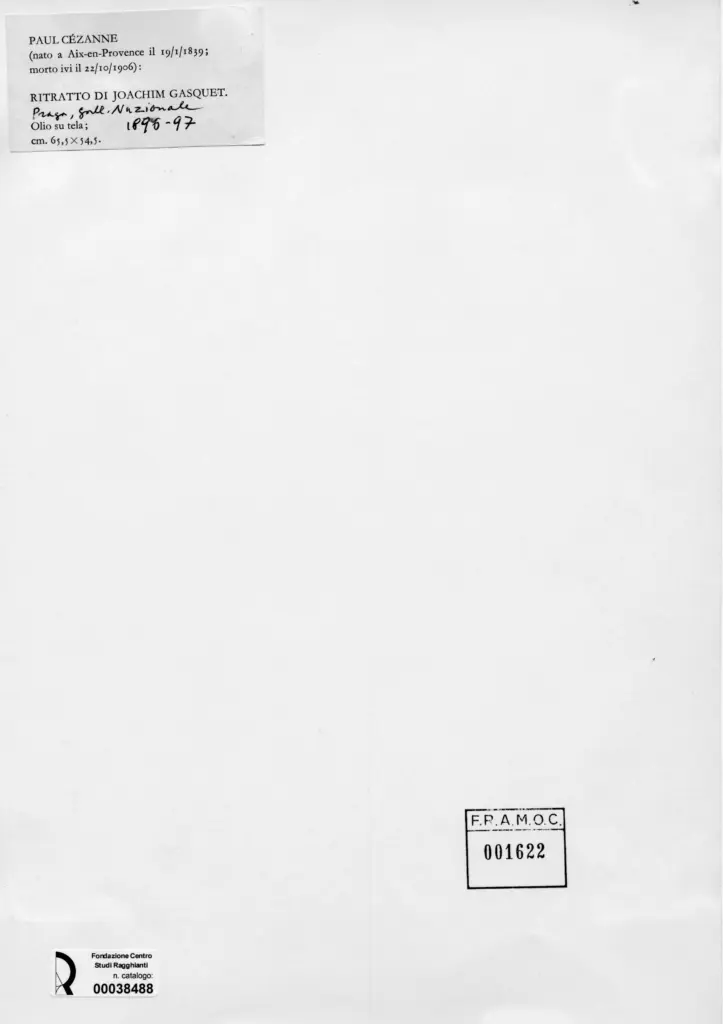 Anonimo , C&eacute;zanne, Paul - sec. XIX - Ritratto di Joachim Gasquet , retro