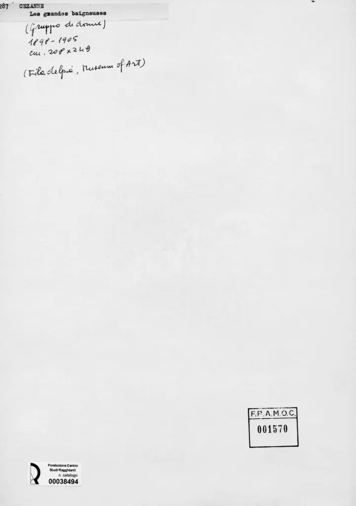 Anonimo , C&eacute;zanne, Paul - sec. XIX - Les grandes baigneuses , retro