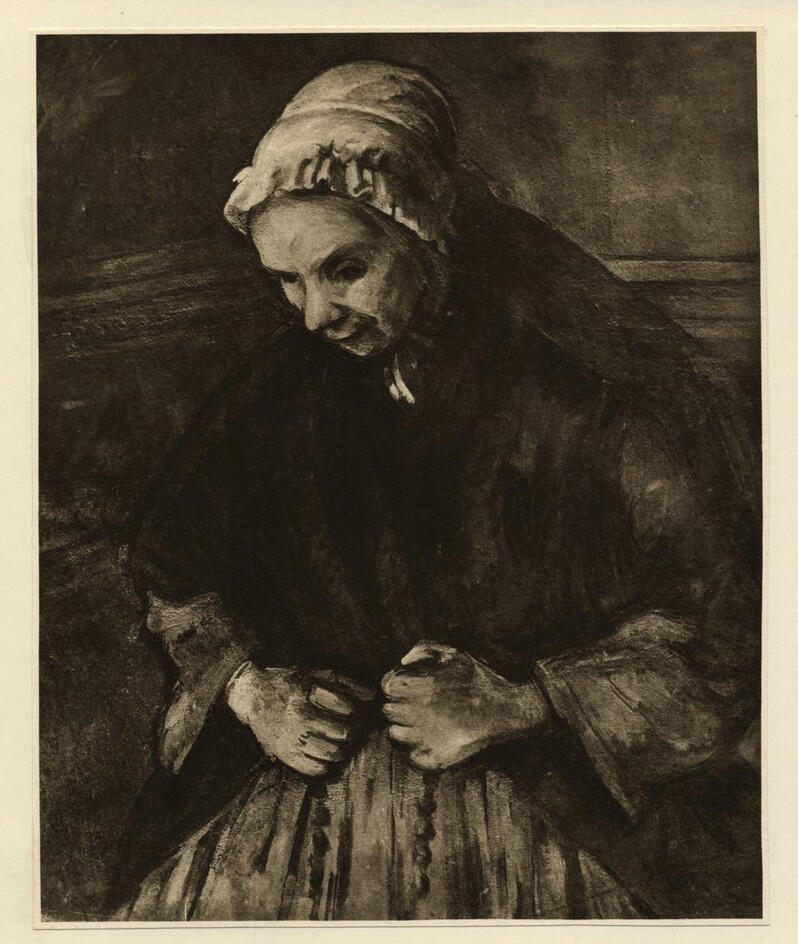 Anonimo , Cézanne, Paul - sec. XX - Vecchia con rosario , fronte