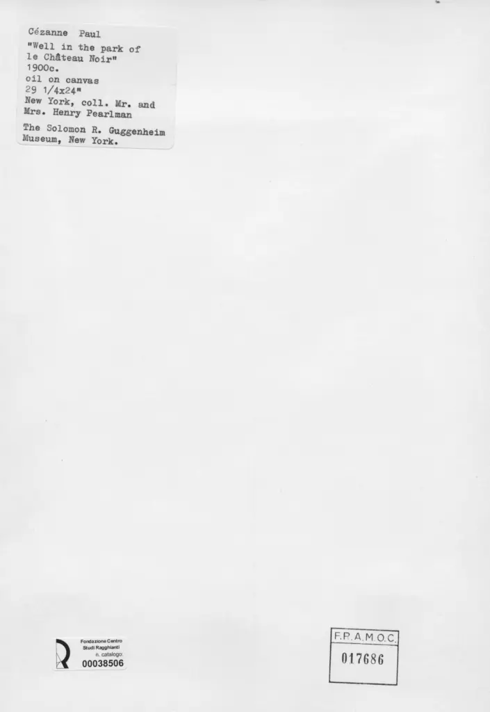 Anonimo , C&eacute;zanne, Paul - sec. XX - Well in the park of le Chateau Noir , retro