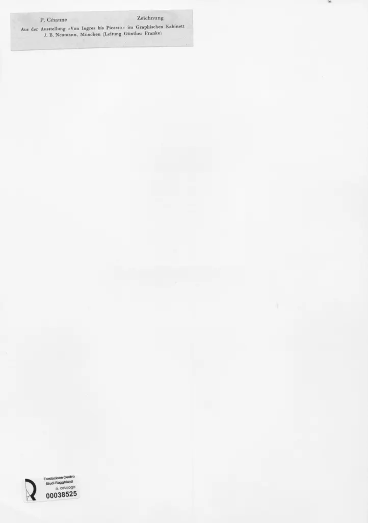 Anonimo , C&eacute;zanne, Paul - sec. XIX - Disegno , retro