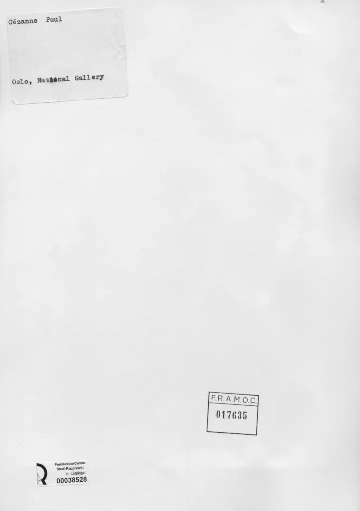 Anonimo , C&eacute;zanne, Paul - sec. XIX - Giocatore di carte , retro