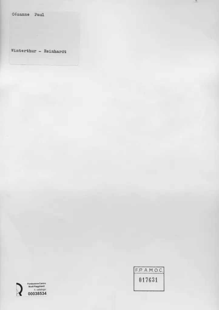 Anonimo , C&eacute;zanne, Paul - sec. XIX - Composizione , retro