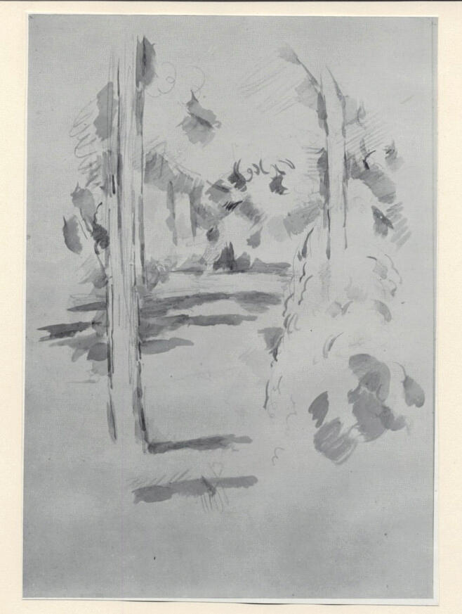 Anonimo , Cézanne, Paul - sec. XIX - Arbres et verdure , fronte