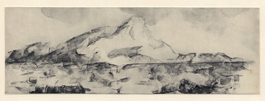 Anonimo , Cézanne, Paul - sec. XIX - Paesaggio , fronte