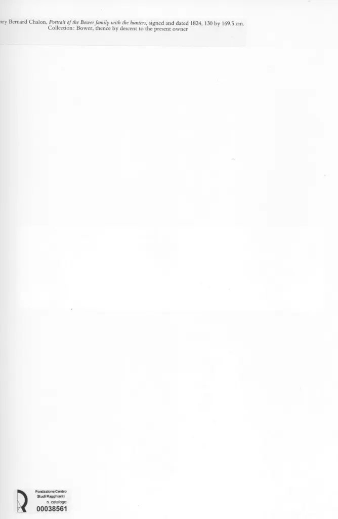 Anonimo , Chalon, Henry Bernard - sec. XIX - Portrait of the Bower family with the hunters , retro