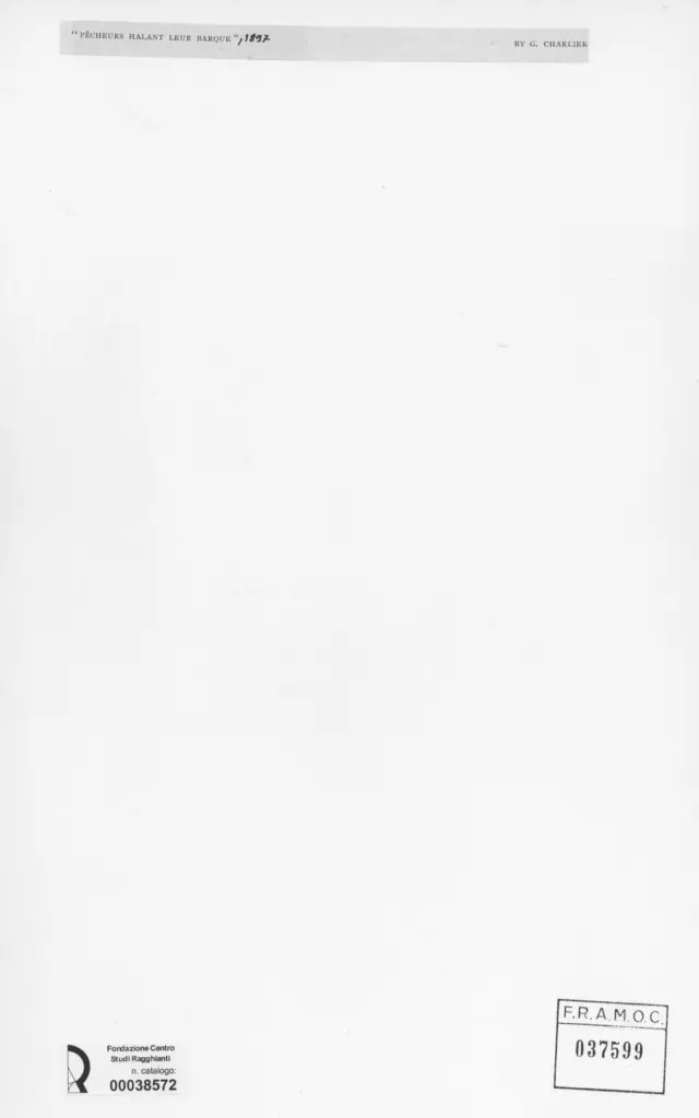 Anonimo , Charlier, Guillaume - sec. XIX/ XX - Pecheurs halant leur barque , retro