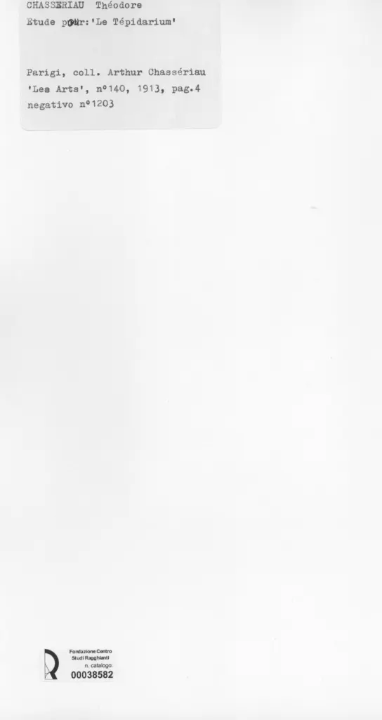 Anonimo , Chasseriau, Th&eacute;odore - sec. XIX - Etude pour Le T&eacute;pidarium , retro