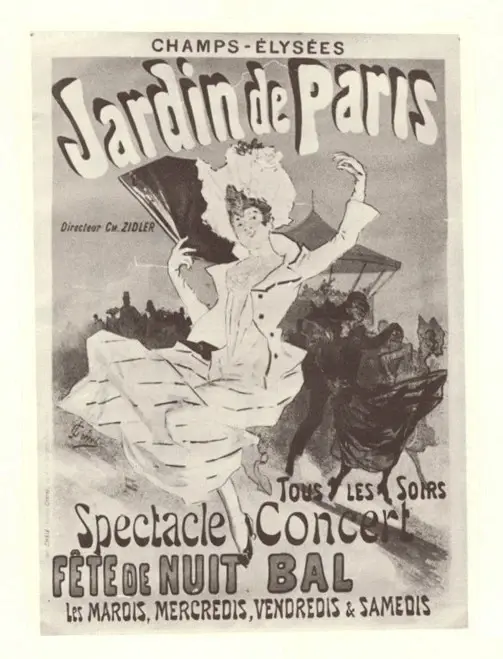 Anonimo , Cheret, Jules - sec. XIX - Jardin de Paris, spectacle Concert (Maindron 219) , fronte
