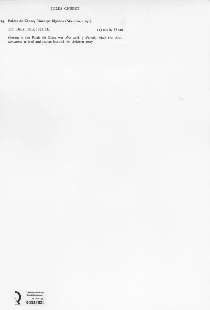 Anonimo , Cheret, Jules - sec. XIX - Plais de Glace, Champs &eacute;lyse&eacute;s , retro