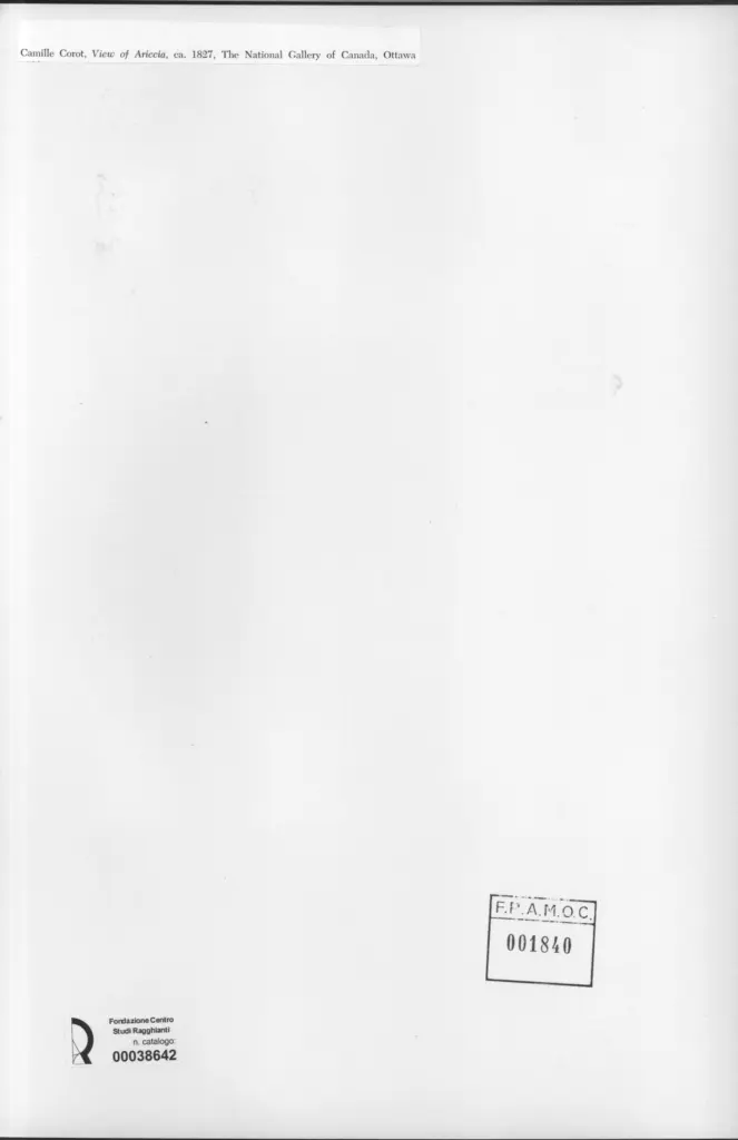 Anonimo , Corot, Jean-Baptiste-Camille - sec. XIX - View of Ariccia , retro