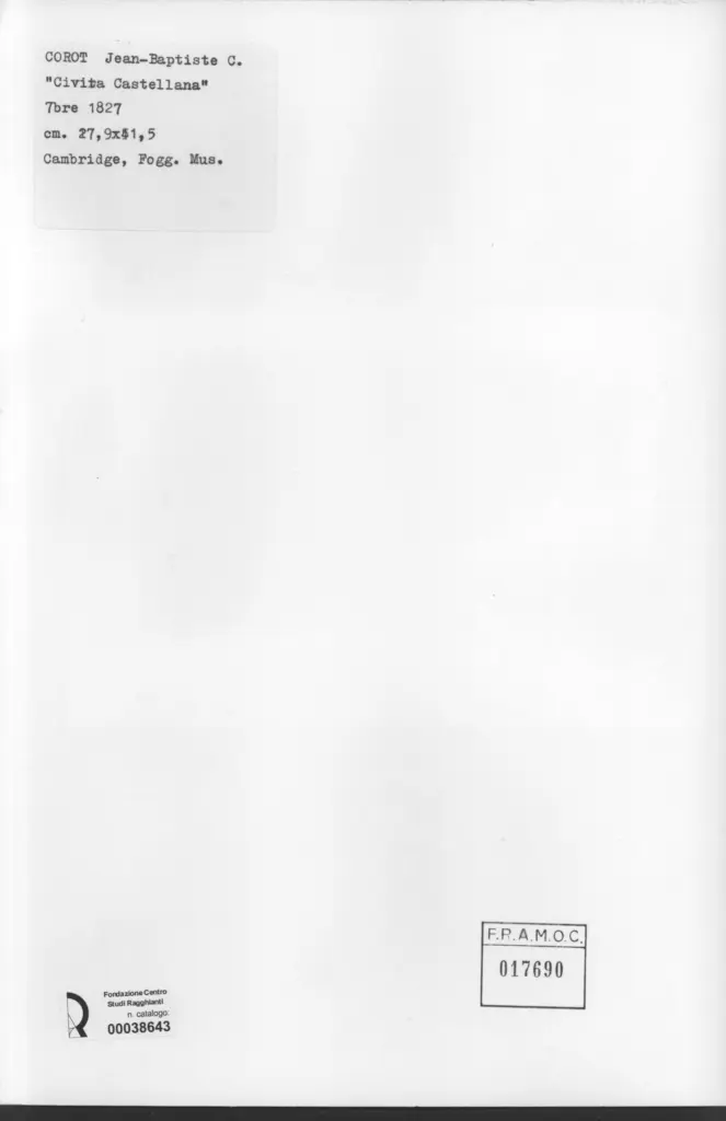 Anonimo , Corot, Jean-Baptiste-Camille - sec. XIX , retro