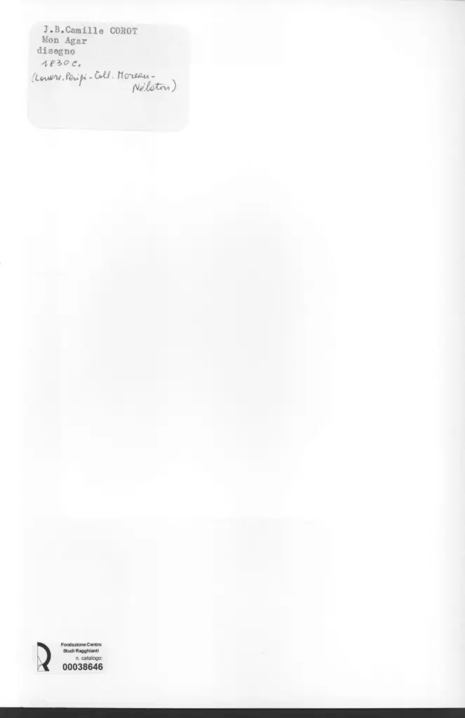 Anonimo , Corot, Jean-Baptiste-Camille - sec. XIX - Mon Agar , retro