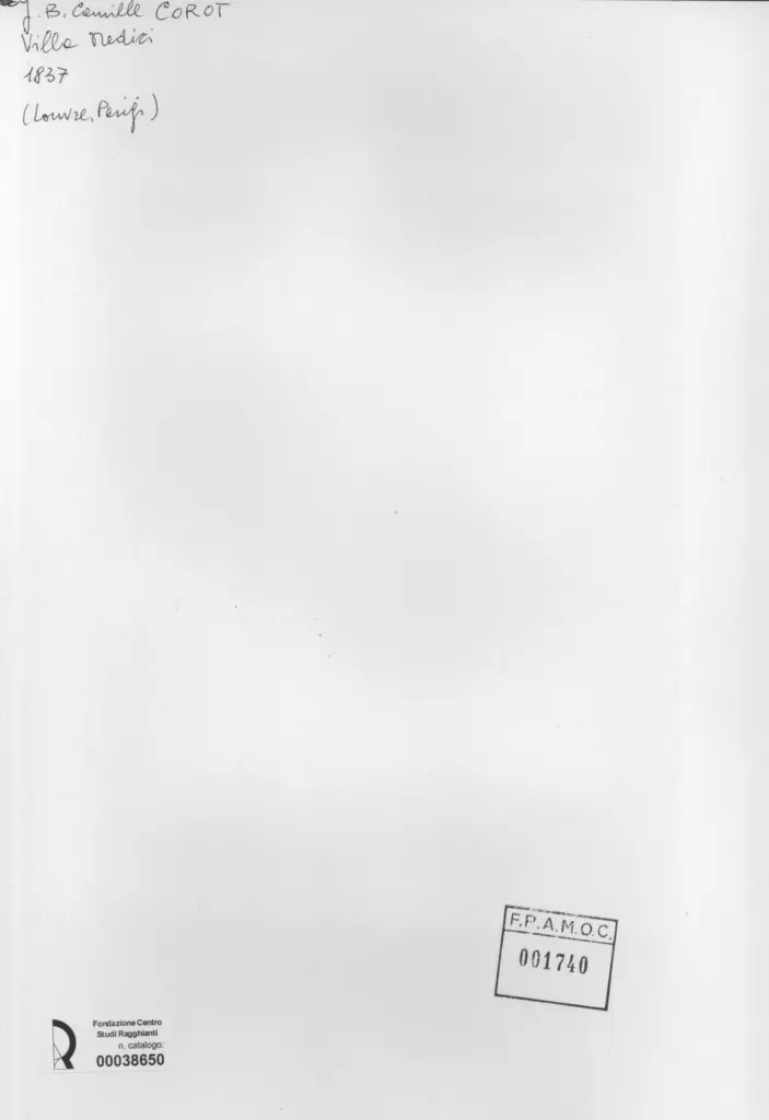 Anonimo , Corot, Jean Baptiste Camille; sec. XIX , retro