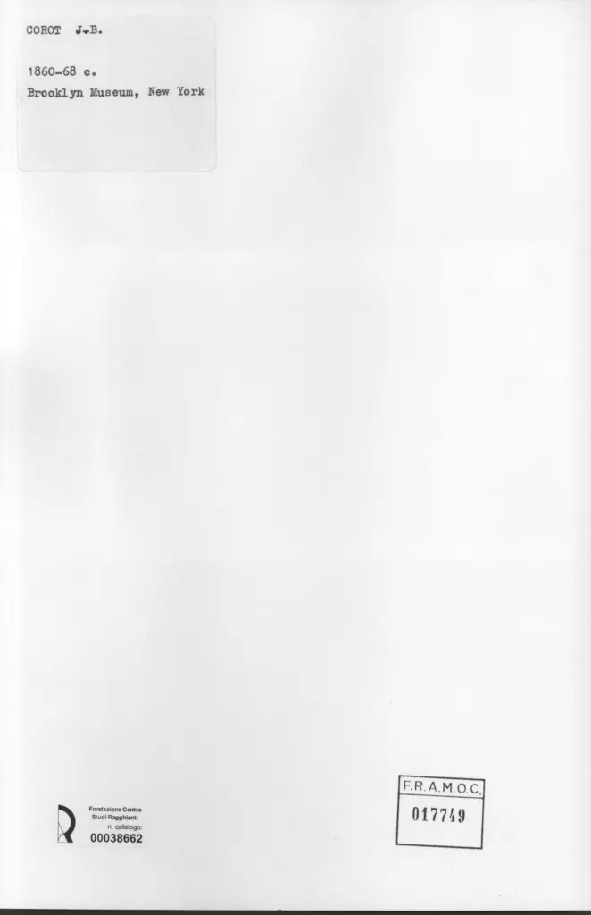 Anonimo , Corot, Jean-Baptiste-Camille - sec. XIX , retro