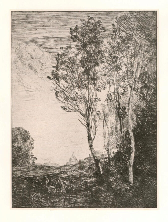 Corot, Jean Baptiste Camille , - Alberi