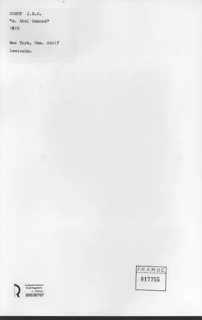 Anonimo , Corot, Jean-Baptiste-Camille - sec. XIX - M. Abel Osmond , retro